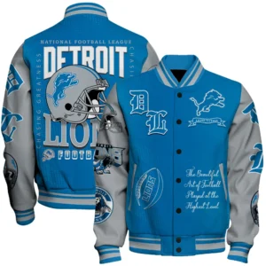 Detroit Lions National Football Conference Unisex Varsity Jacket AMCVJK000007