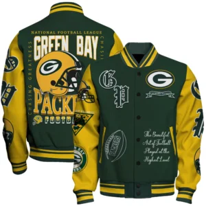 Green Bay Packers National Football Conference Unisex Varsity Jacket AMCVJK000010