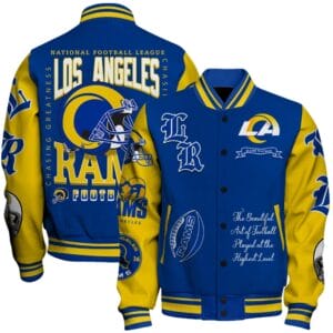 Los Angeles Rams National Football Conference Unisex Varsity Jacket AMCVJK000013