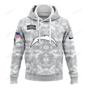 Los Angeles Chargers Arctic Camo 2024 Salute to Service Club Hoodie AMCHD000064