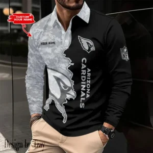 Arizona Cardinals Personalized Long Sleeve Polo Shirt AMCLSPS0048