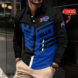 Buffalo Bills Personalized Long Sleeve Polo Shirt AMCLSPS0065