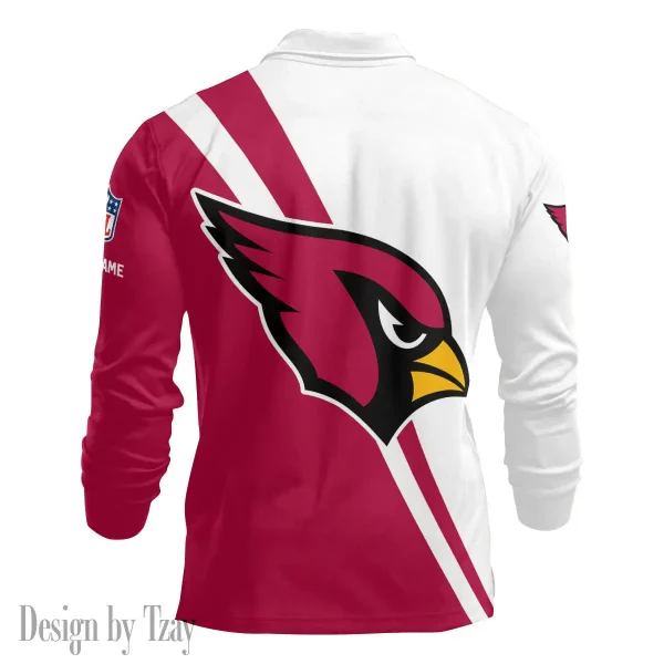 Arizona Cardinals Personalized Long Sleeve Polo Shirt AMCLSPS0051 - Image 2