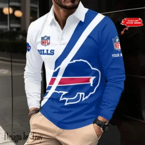 Buffalo Bills Personalized Long Sleeve Polo Shirt AMCLSPS0067