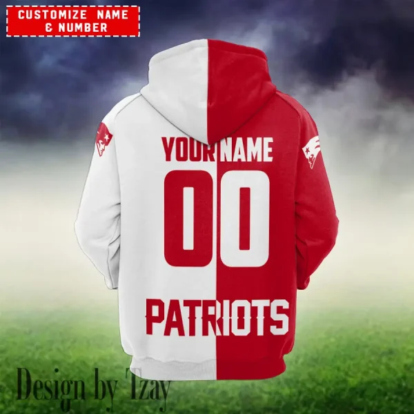 New England Patriots Personalized Combo Hoodie and Sweatpants AMCHDSW00036 - Image 2