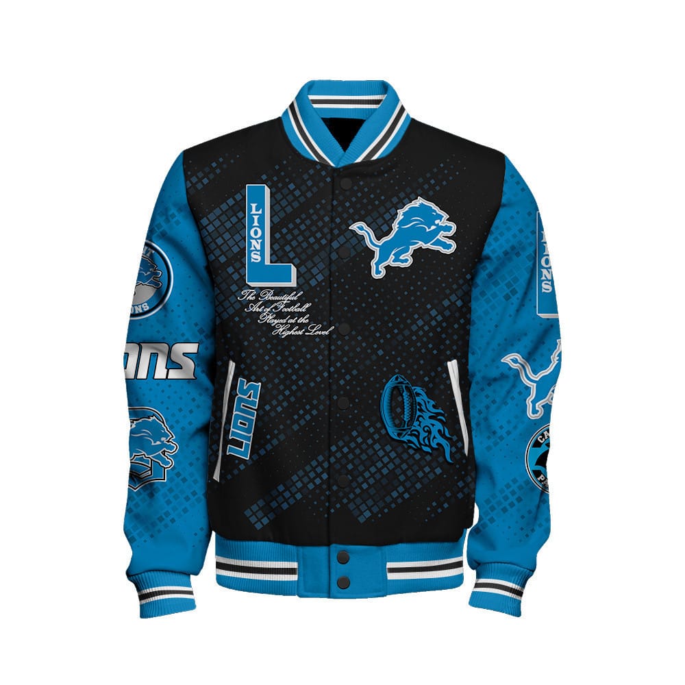 Detroit Lions National Football Conference Unisex Varsity Jacket AMCVJK000086 - Image 2