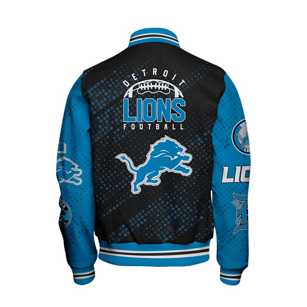 Detroit Lions National Football Conference Unisex Varsity Jacket AMCVJK000086 - Image 3