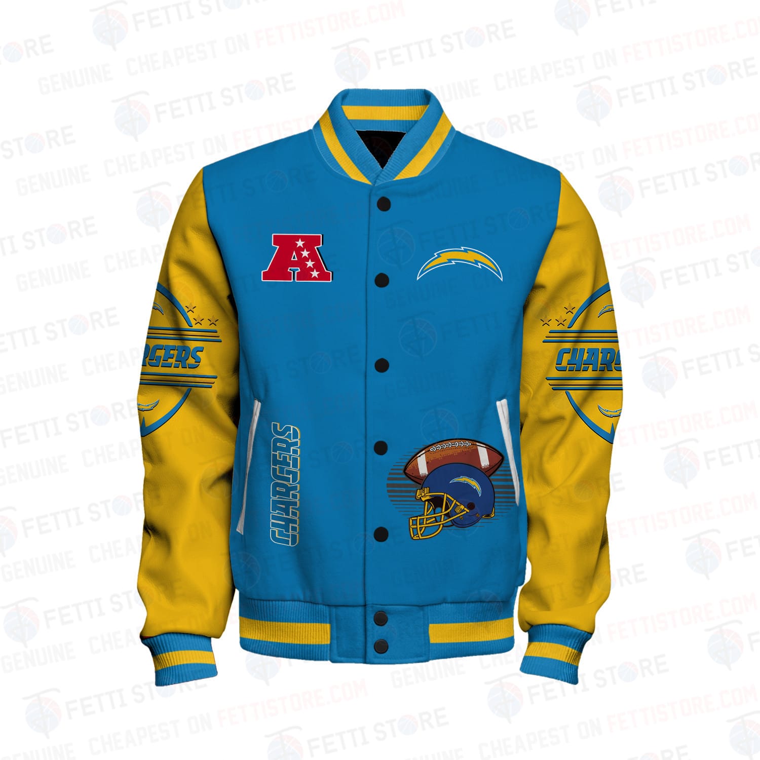 Los Angeles Chargers National Football Conference Unisex Varsity Jacket AMCVJK000088 - Image 2