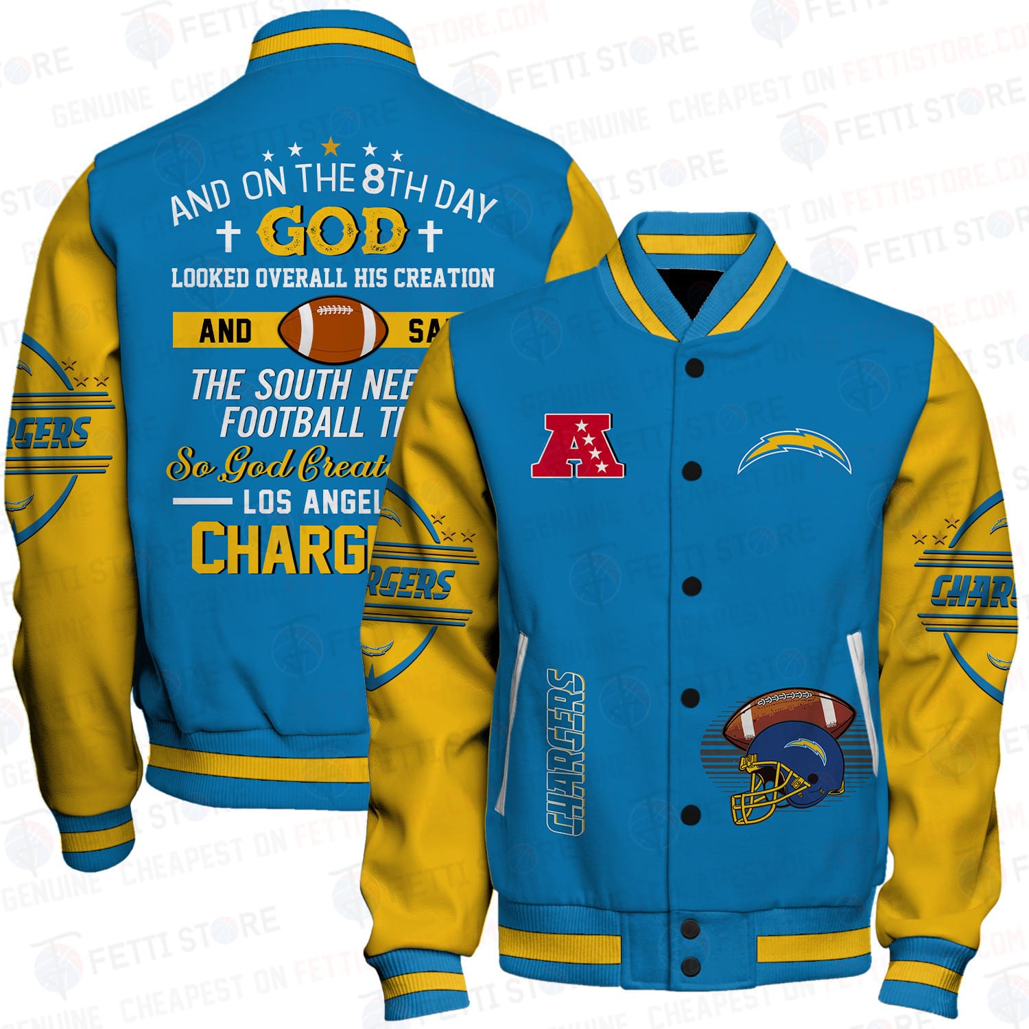 Los Angeles Chargers National Football Conference Unisex Varsity Jacket AMCVJK000088