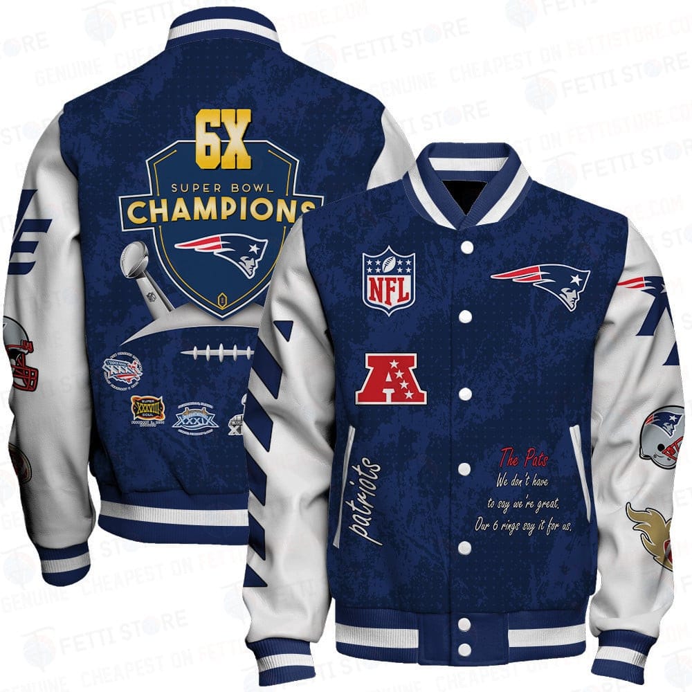 New England Patriots National Football Conference Unisex Varsity Jacket AMCVJK000097
