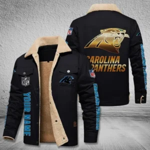Carolina Panthers New Personalized Winter Fleece Bomber Jacket AMCWFBJ000024