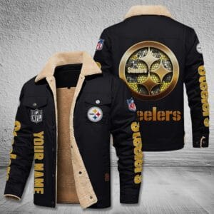 Pittsburgh Steelers New Personalized Winter Fleece Bomber Jacket AMCWFBJ000028