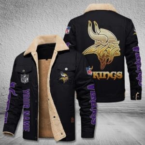 Minnesota Vikings New Personalized Winter Fleece Bomber Jacket AMCWFBJ000052