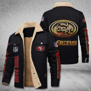 San Francisco 49ers New Personalized Winter Fleece Bomber Jacket AMCWFBJ000053