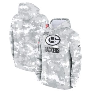 Green Bay Packers Arctic Camo 2024 Salute To Service Club Pullover Hoodie AMCPHD000031
