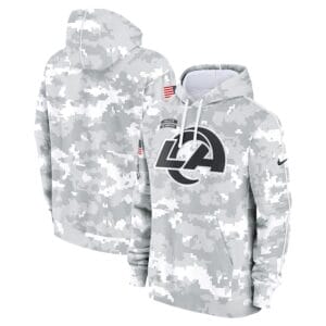 Los Angeles Rams Arctic Camo 2024 Salute To Service Club Pullover Hoodie AMCPHD000053