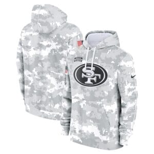 San Francisco 49ers Arctic Camo 2024 Salute To Service Club Pullover Hoodie AMCPHD000032