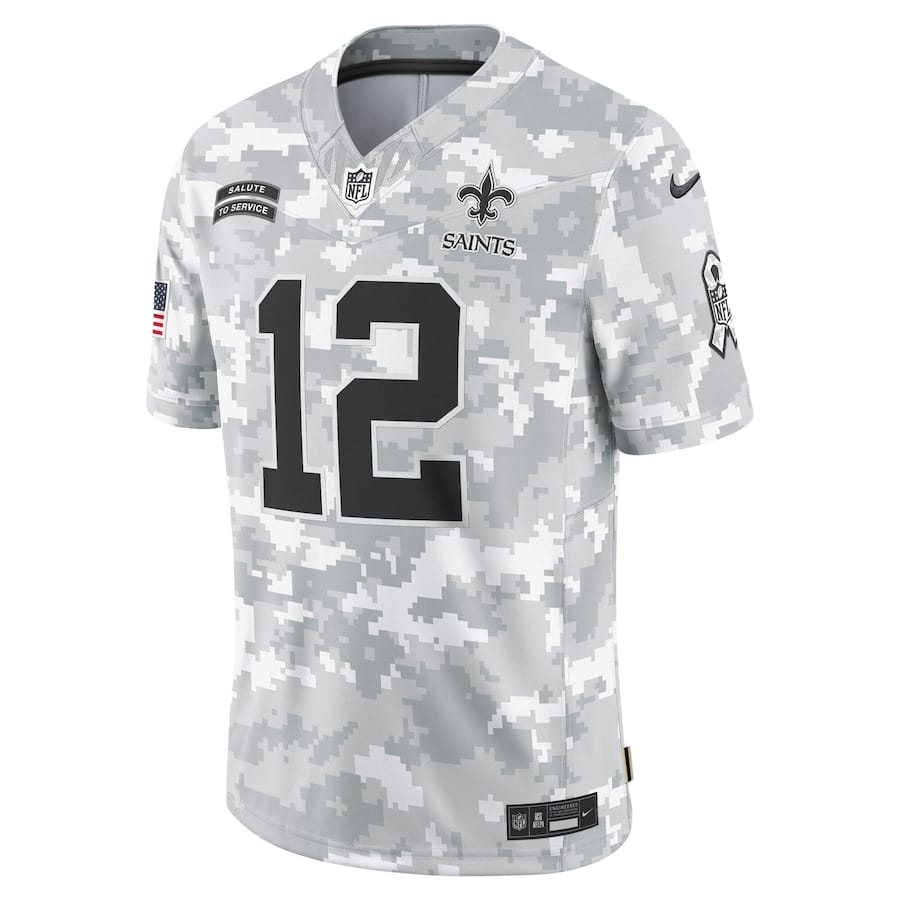 New Orleans Saints Arctic Camo 2024 Salute to Service Limited Football Jersey AMCVFJ00125 - Image 2