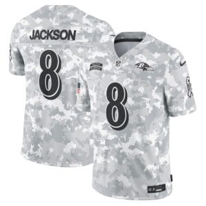 Baltimore Ravens Arctic Camo 2024 Salute to Service Limited Football Jersey AMCVFJ00102