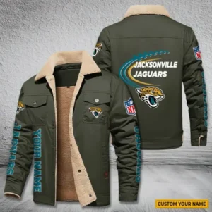 Jacksonville Jaguars New Personalized Winter Fleece Bomber Jacket AMCWFBJ000087