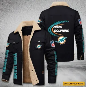 Miami Dolphins New Personalized Winter Fleece Bomber Jacket AMCWFBJ000059