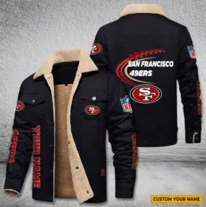 San Francisco 49ers New Personalized Winter Fleece Bomber Jacket AMCWFBJ000085