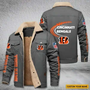Cincinnati Bengals New Personalized Winter Fleece Bomber Jacket AMCWFBJ000081