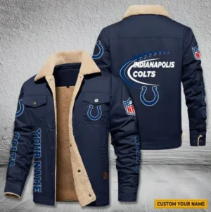 Indianapolis Colts New Personalized Winter Fleece Bomber Jacket AMCWFBJ000082