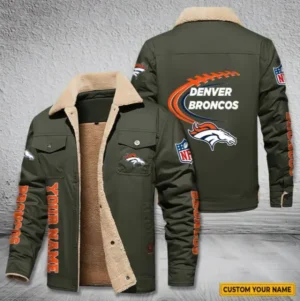 Denver Broncos New Personalized Winter Fleece Bomber Jacket AMCWFBJ000061