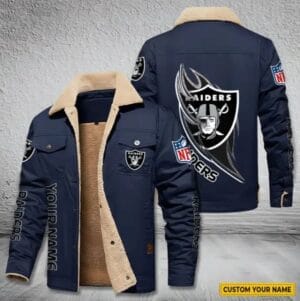 Las Vegas Raiders New Personalized Winter Fleece Bomber Jacket AMCWFBJ000076