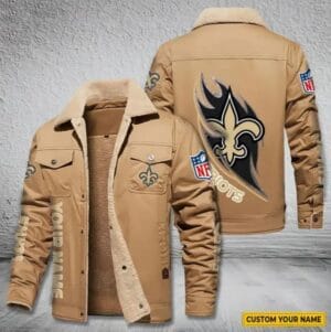 New Orleans Saints New Personalized Winter Fleece Bomber Jacket AMCWFBJ000083