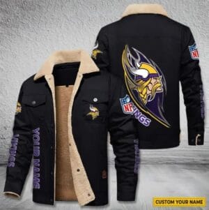 Minnesota Vikings New Personalized Winter Fleece Bomber Jacket AMCWFBJ000077