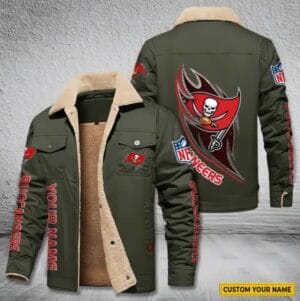 Tampa Bay Buccaneers New Personalized Winter Fleece Bomber Jacket AMCWFBJ000089