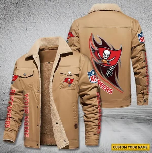 Tampa Bay Buccaneers New Personalized Winter Fleece Bomber Jacket AMCWFBJ000089 - Image 2