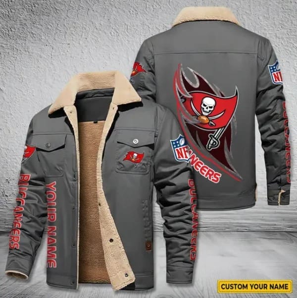 Tampa Bay Buccaneers New Personalized Winter Fleece Bomber Jacket AMCWFBJ000089 - Image 3