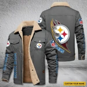 Pittsburgh Steelers New Personalized Winter Fleece Bomber Jacket AMCWFBJ000086