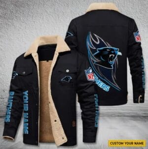 Carolina Panthers New Personalized Winter Fleece Bomber Jacket AMCWFBJ000078