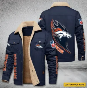 Denver Broncos New Personalized Winter Fleece Bomber Jacket AMCWFBJ000063