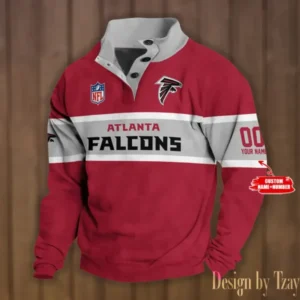 Atlanta Falcons Personalized Stand Collar Double Breasted Hoodie AMCDBH00180