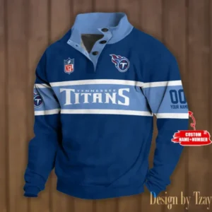 Tennessee Titans Personalized Stand Collar Double Breasted Hoodie AMCDBH00286