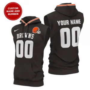 Cleveland Browns New Era Men's Champions Flair Hooded Muscle Sleeveless T-Shirt AMCSLH000008