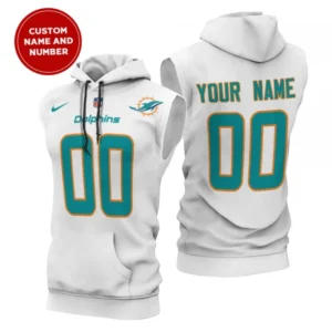 Miami Dolphins New Era Men's Champions Flair Hooded Muscle Sleeveless T-Shirt AMCSLH000005