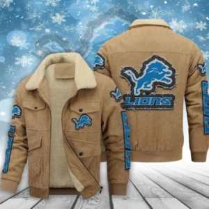 Detroit Lions Men’s Thickened Corduroy Jacket AMCTCJS000007