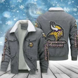 Minnesota Vikings Men’s Thickened Corduroy Jacket AMCTCJS000036