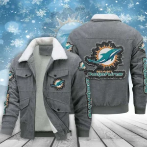 Miami Dolphins Men’s Thickened Corduroy Jacket AMCTCJS000016