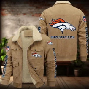 Denver Broncos Men’s Thickened Corduroy Jacket AMCTCJS000009