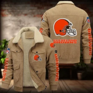Cleveland Browns Men’s Thickened Corduroy Jacket AMCTCJS000020
