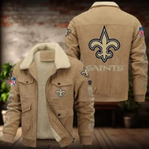 New Orleans Saints Men’s Thickened Corduroy Jacket AMCTCJS000041