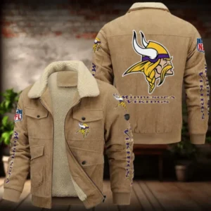 Minnesota Vikings Men’s Thickened Corduroy Jacket AMCTCJS000031