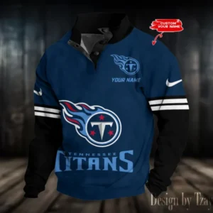 Tennessee Titans Personalized Stand Collar Double Breasted Hoodie AMCDBH00287